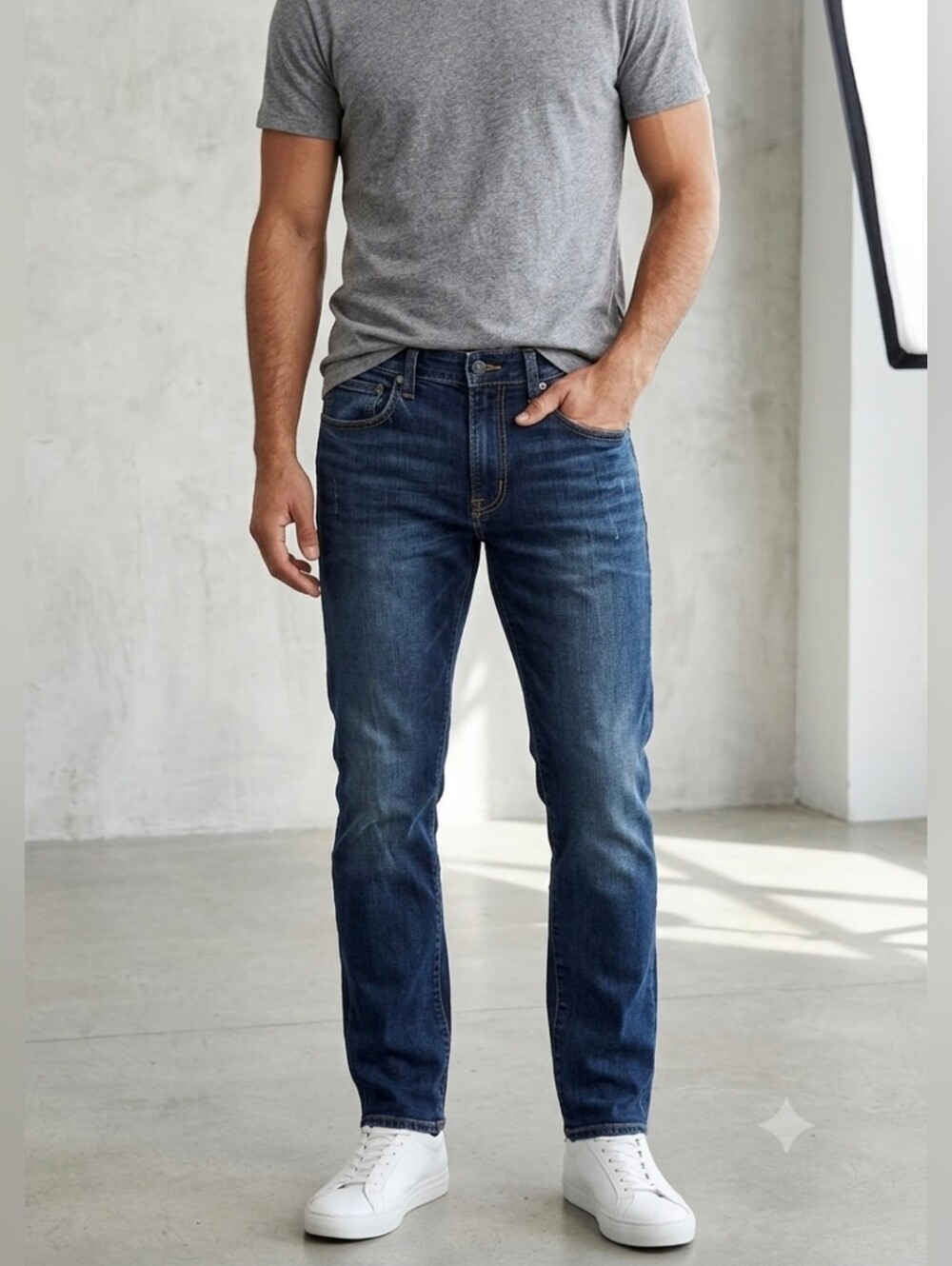 American Eagle Mens Jeans Size 33 X 32 Active Flex Stretch Denim Pants AE 33x32
